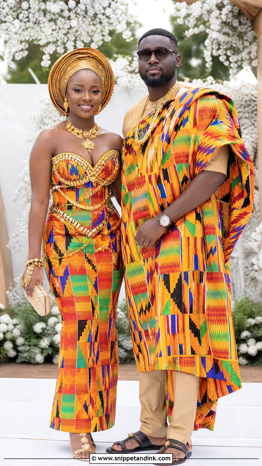 Ghanaian Kente Traditional Wedding Attire - Snippet and Ink - 20 Traditional Wedding Attire for Couples Ideas
