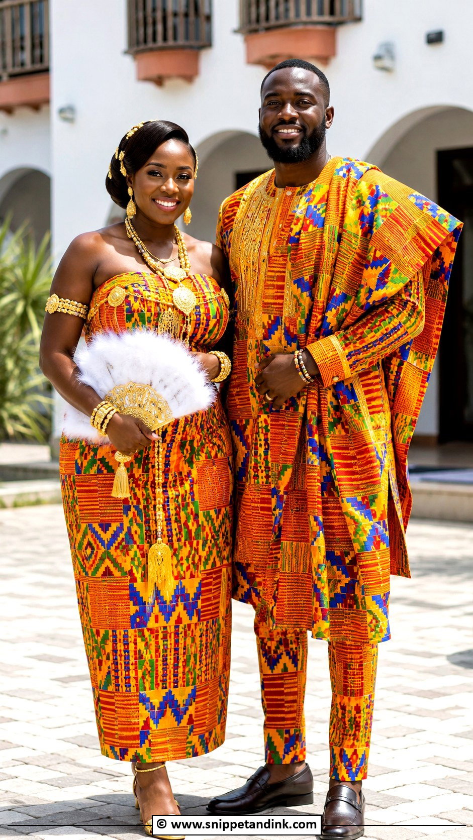 Ghanaian Kente Wedding Attire - Snippet and Ink - 35 Traditional Wedding Attire Ideas