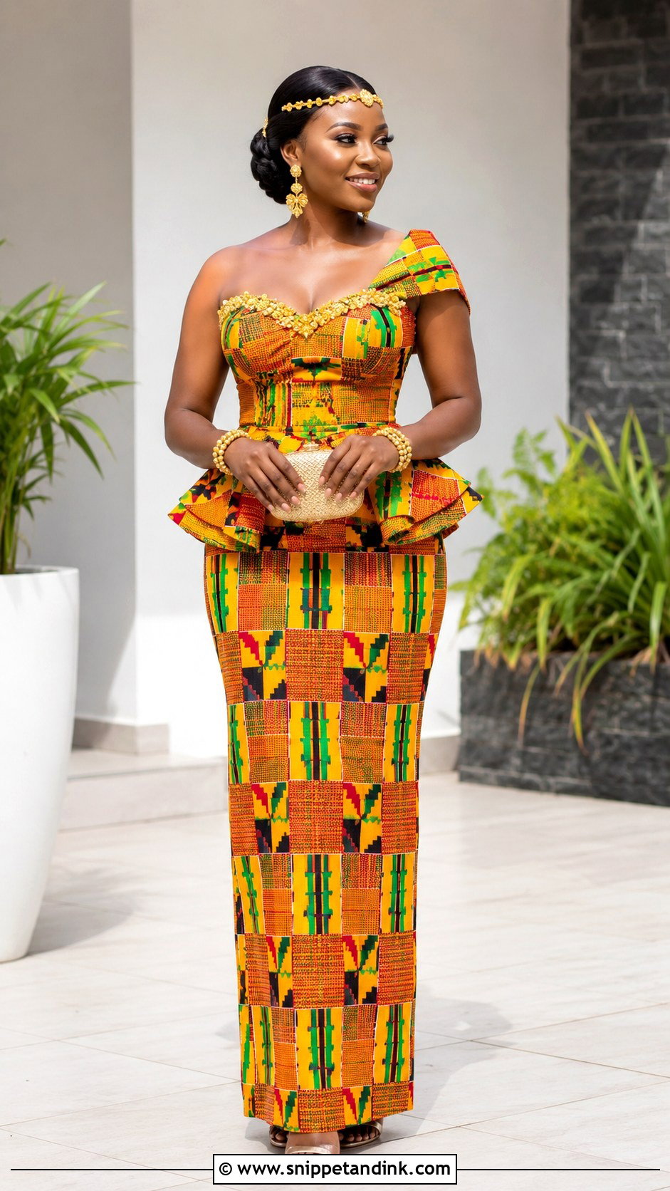 Ghanaian Traditional Marriage Kente Outfit - Snippet and Ink - 20 Traditional Marriage Outfit Ideas