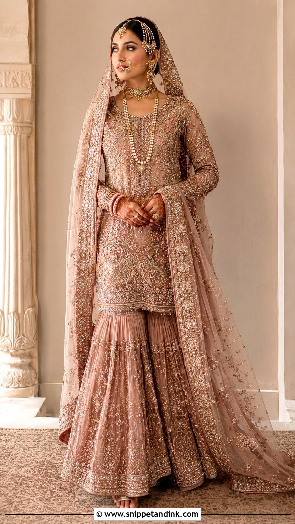 Gharara Bridal Outfit For Wedding Day - Snippet and Ink - 25 Indian Bridal Outfits Wedding Day
