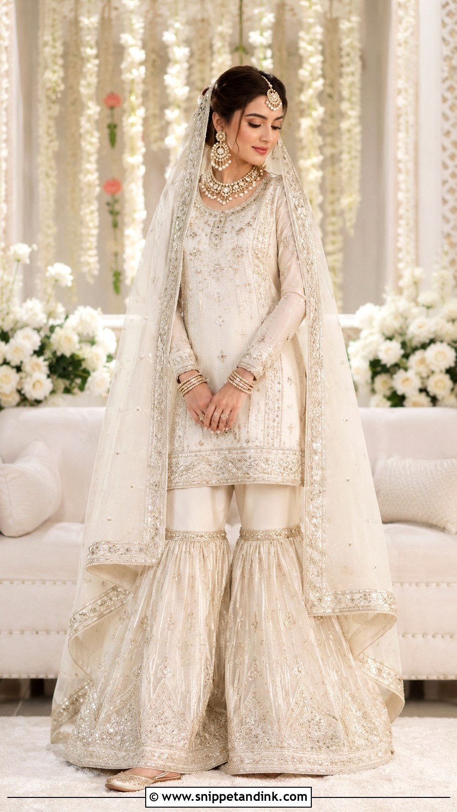 Gharara Nikkah Dress - Snippet and Ink - 30 Nikkah Dress for Bride Ideas