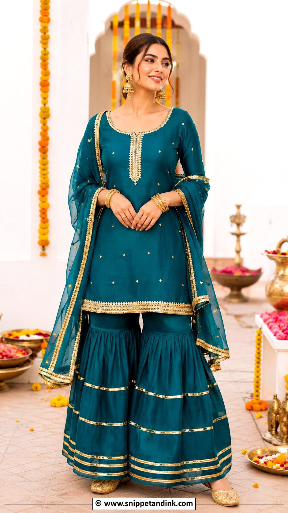 Gharara Punjabi Suit For Jaggo - Snippet and Ink - 30 Jaggo Outfit Punjabi Suit Ideas