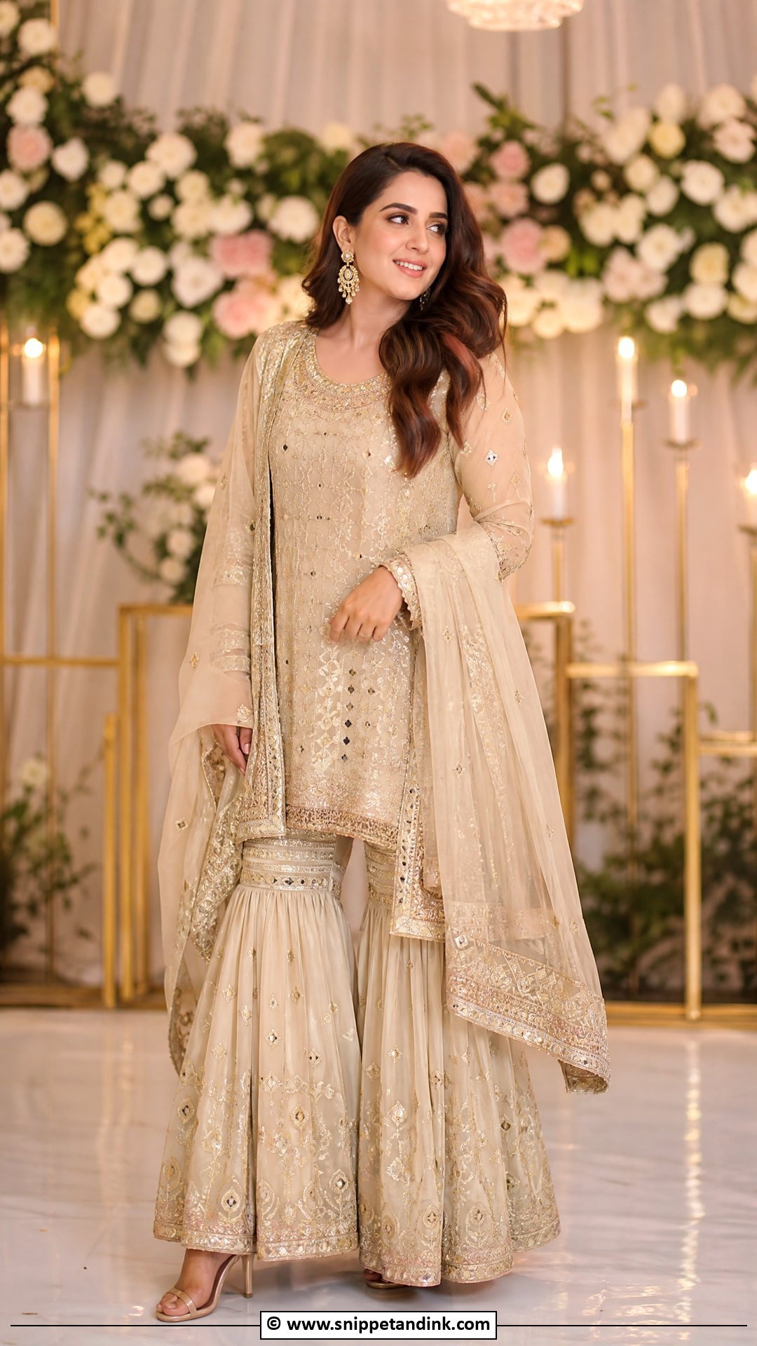 Gharara Sangeet Outfit - Snippet and Ink - 35 Bridal Sangeet Outfit Ideas