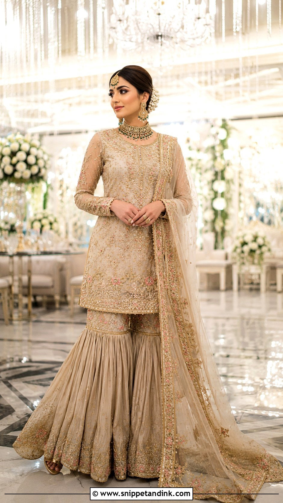 Gharara Set For Bride - Snippet and Ink - 25 Sangeet Outfit for Bride Ideas