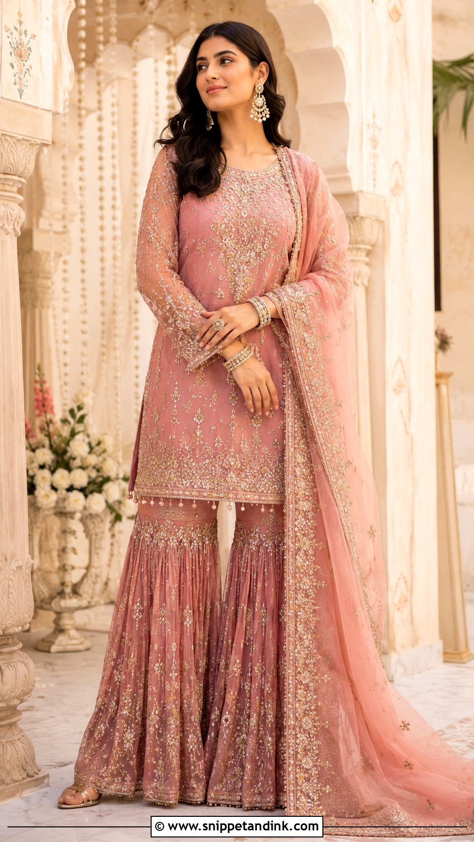 Gharara Set For Engagement - Snippet and Ink - 30 Indian Engement Dress Ideas