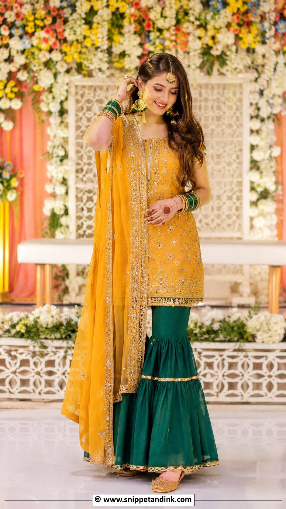Gharara Set For Mehandi - Snippet and Ink - 25 Mehandi Outfit Ideas