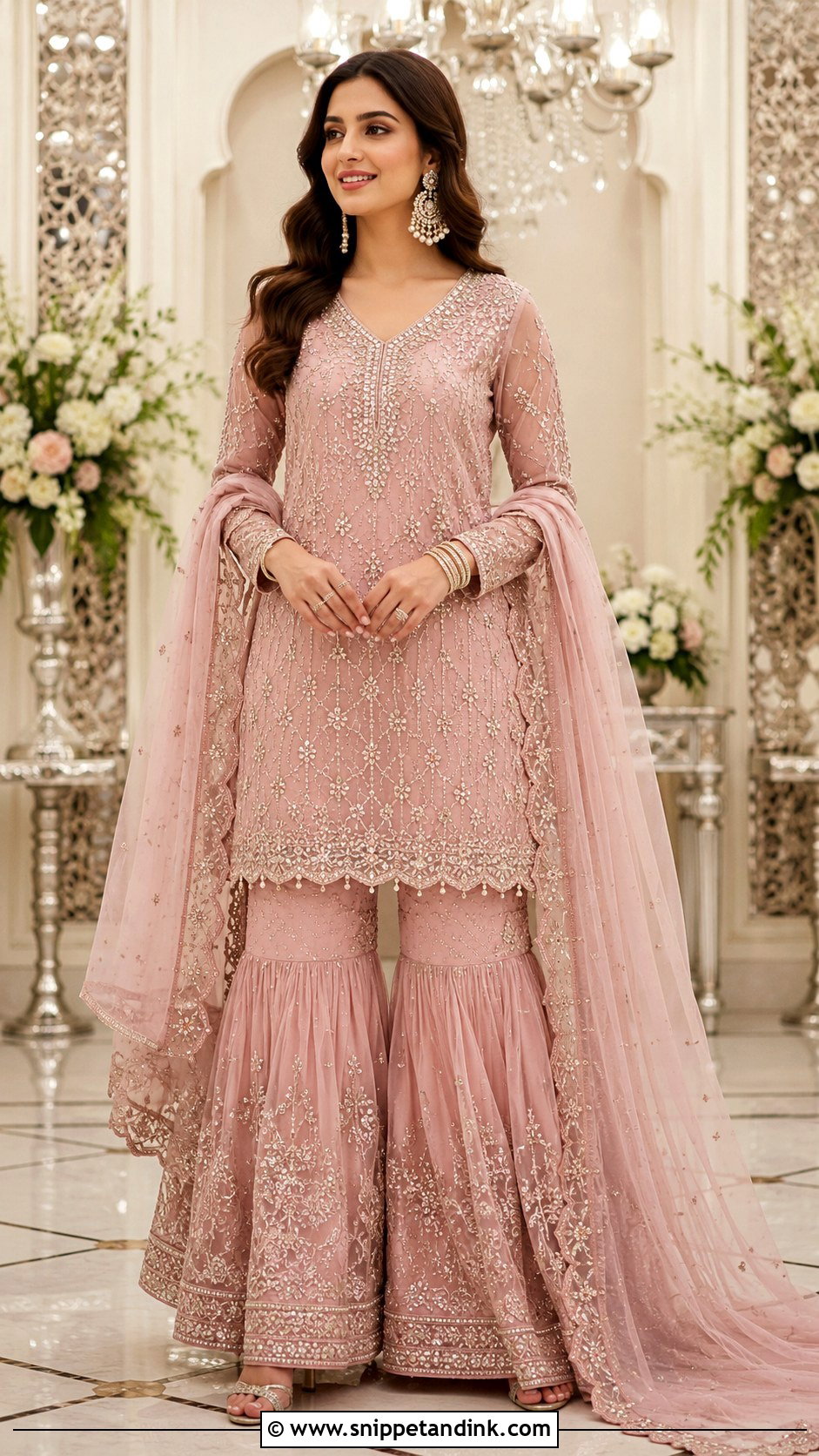 Gharara Set For Nikah Or Reception - Snippet and Ink - 25 Indian Best Friend Wedding Outfit Ideas