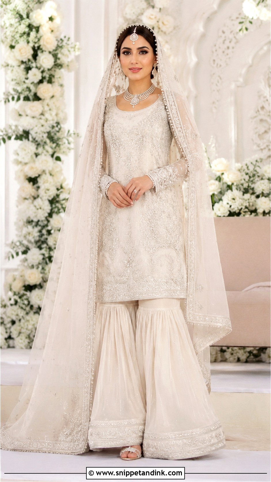 Gharara Set For Nikah Wedding - Snippet and Ink - 25 Indian Sisters Wedding Dress Ideas