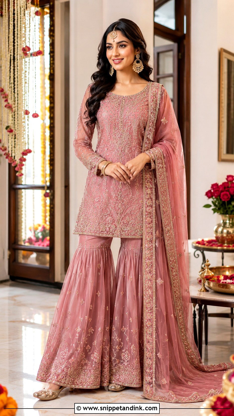 Gharara Set For Roka Ceremony - Snippet and Ink - 30 Roka Ceremony Outfits for Bride