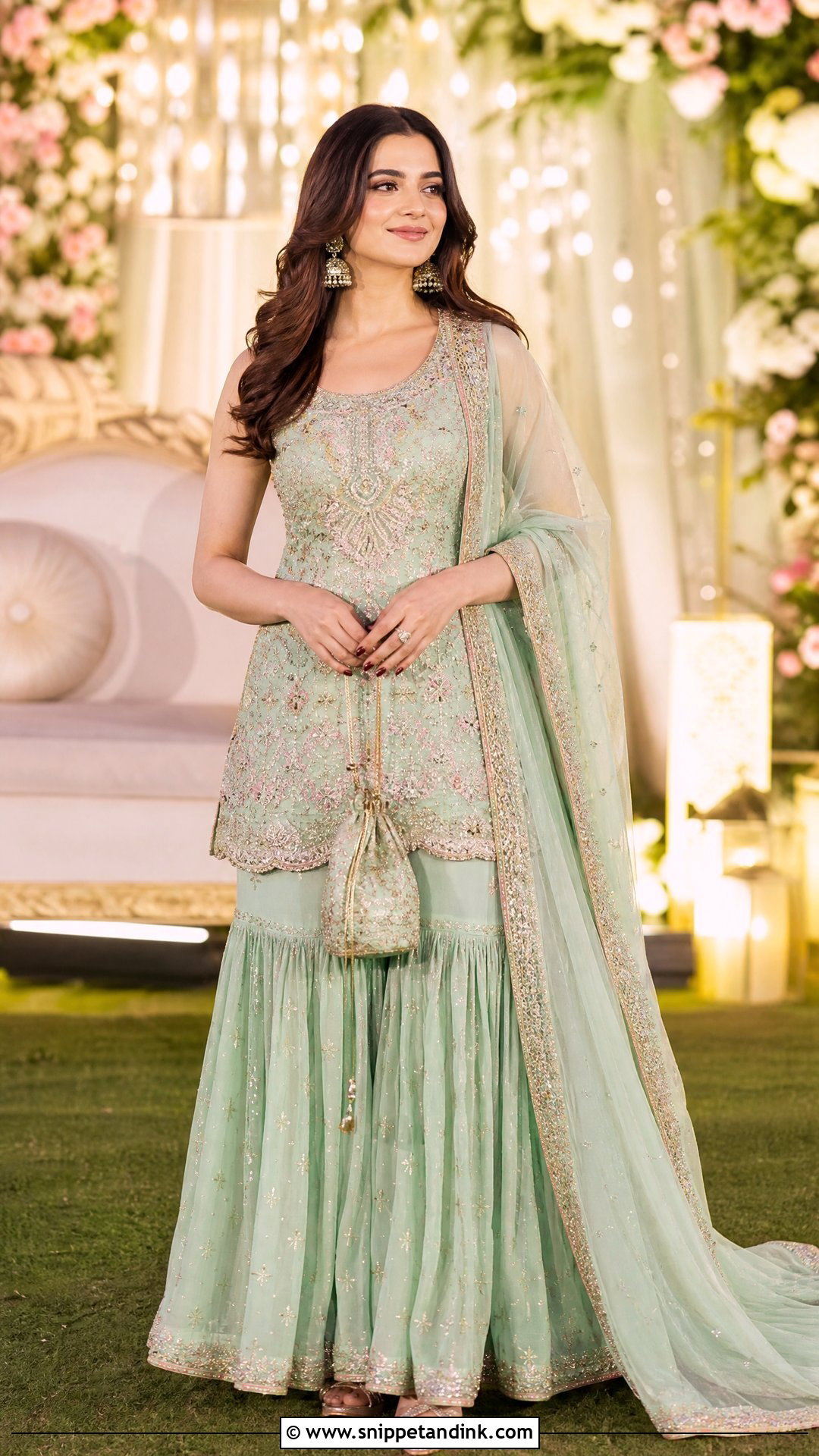 Gharara Set For Sangeet - Snippet and Ink - 25 Outfit for Sangeet Function Ideas