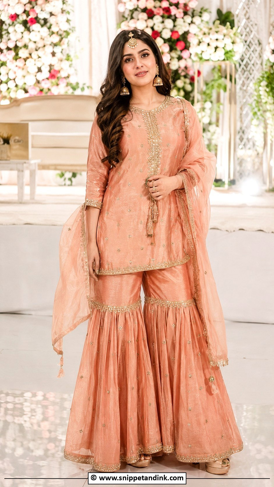 Gharara Set For Sangeet Night - Snippet and Ink - 35 Sangeet Night Outfit Ideas