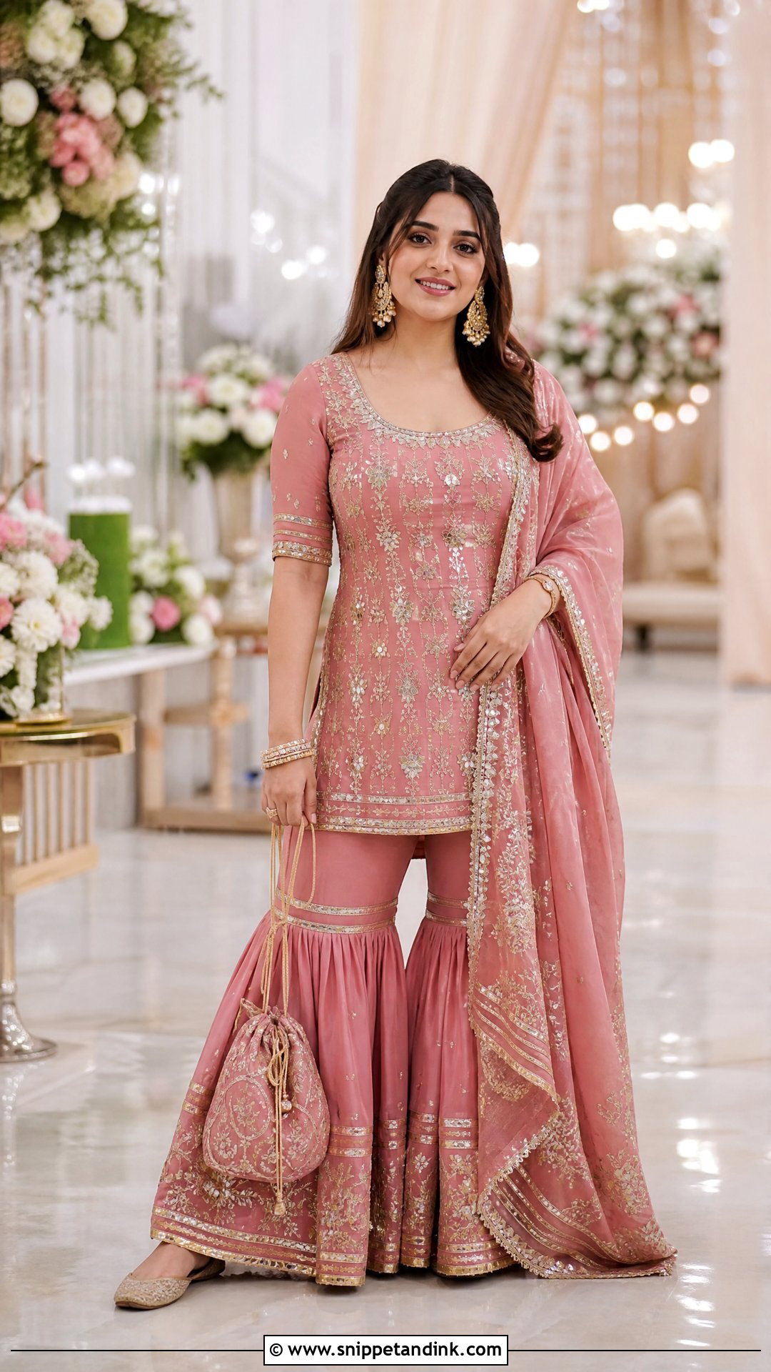 Gharara Set Sangeet Outfit - Snippet and Ink - 20 Simple Sangeet Outfit Sisters Ideas