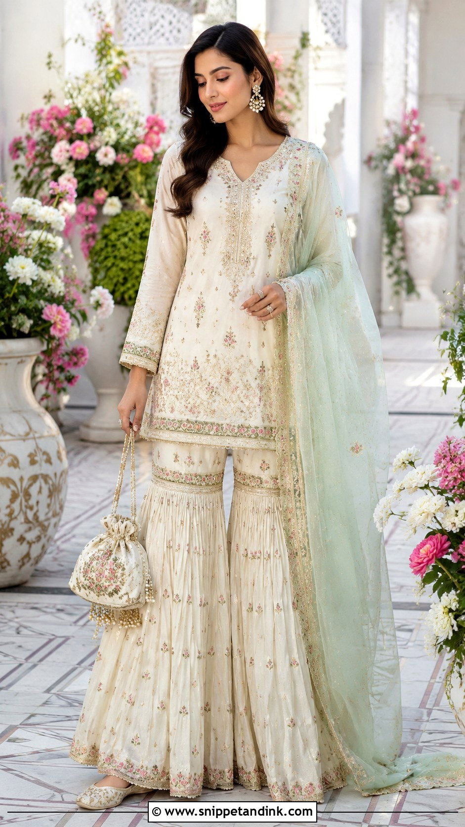 Gharara Set for Indian Wedding Function - Snippet and Ink - 20 Indian Wedding Outfit Ideas for Women