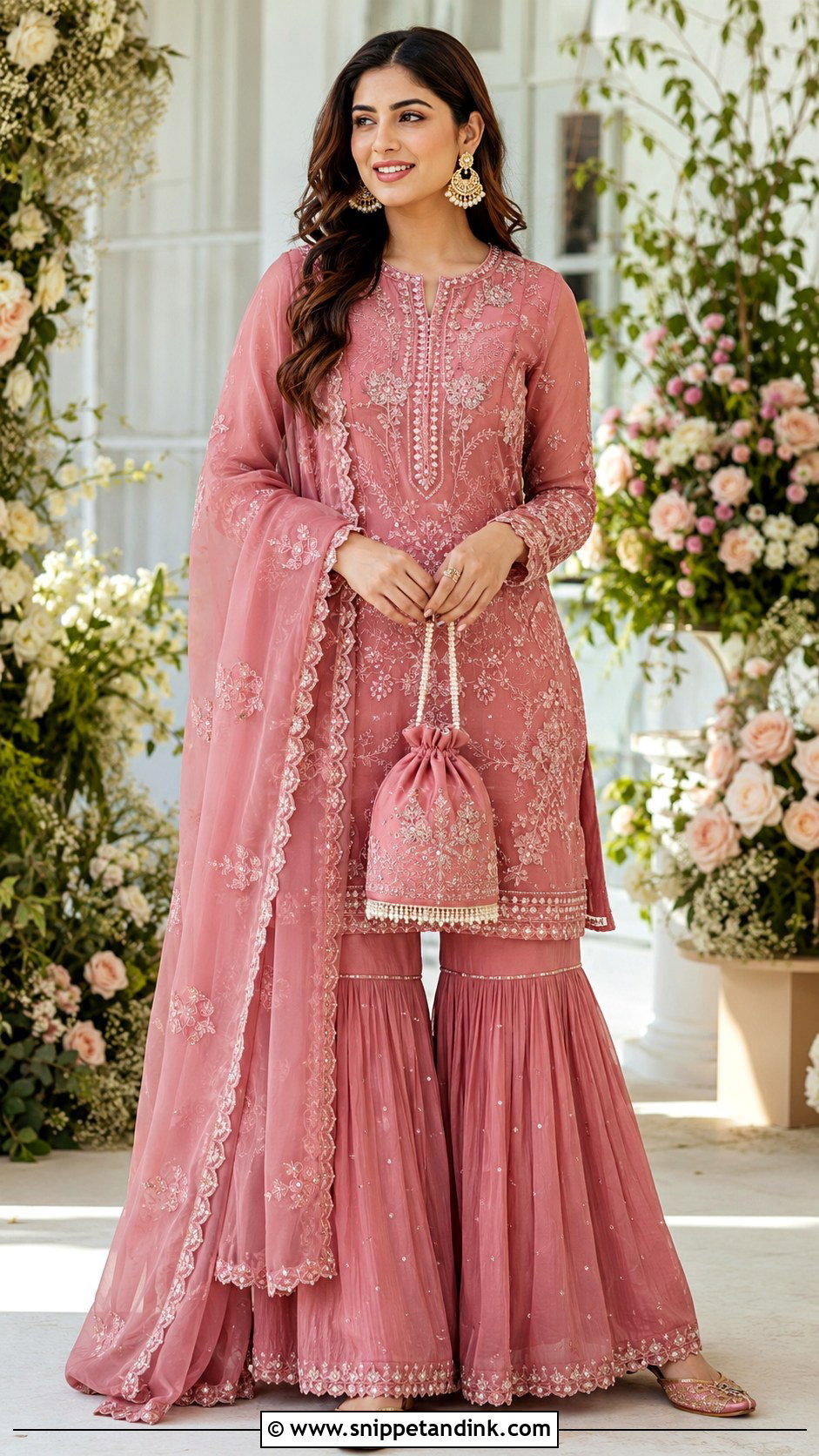 Gharara Suit And Potli Prewedding Outfit - Snippet and Ink - 20 Casual Indian Prewedding Outfit Ideas