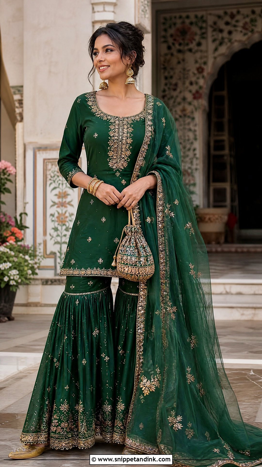 Gharara Suit Bridal Trousseau Outfit - Snippet and Ink - 25 Bridal Trousseau Outfits