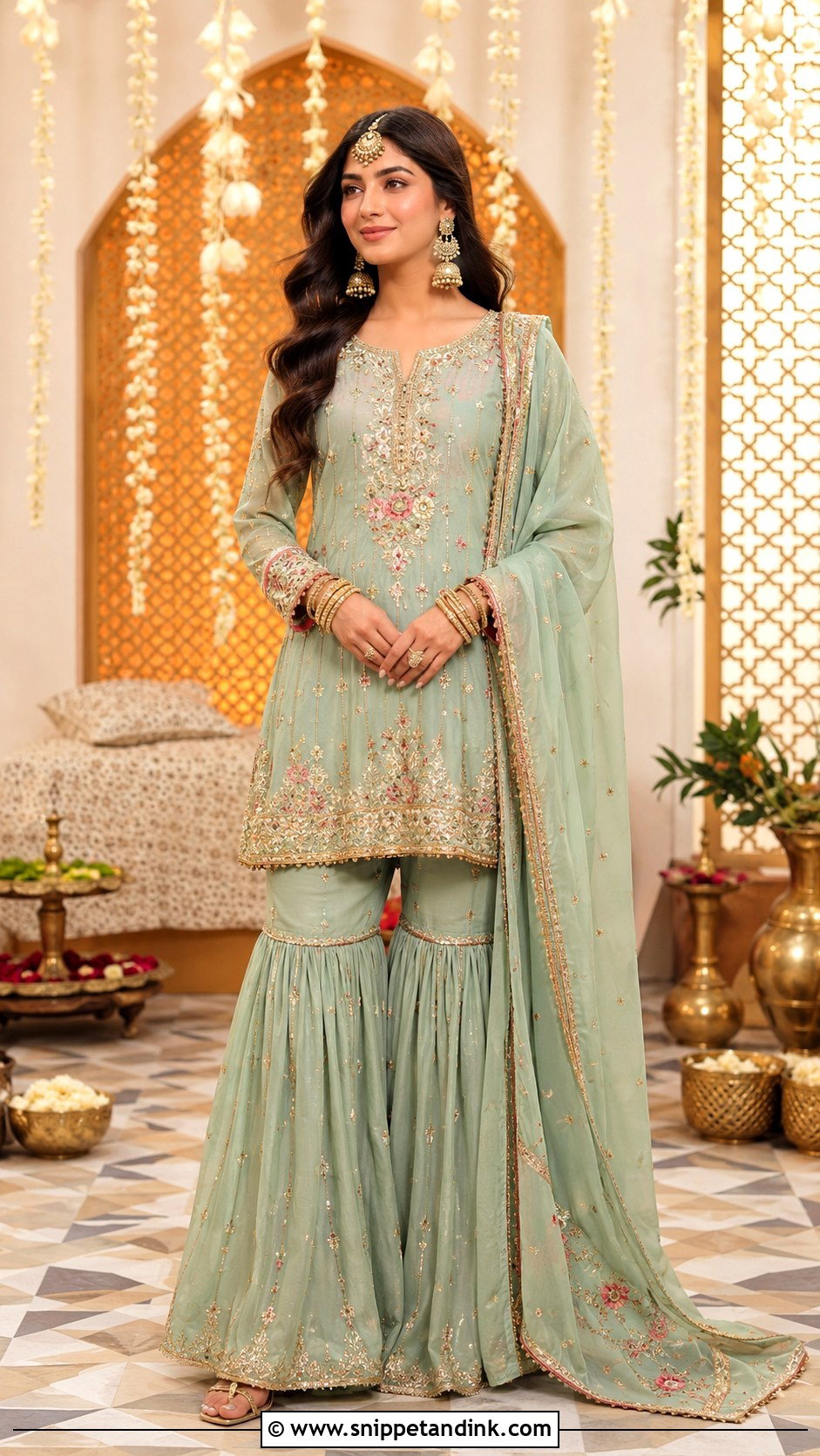 Gharara Suit Festive Outfit - Snippet and Ink - 25 Indian Festive Outfits