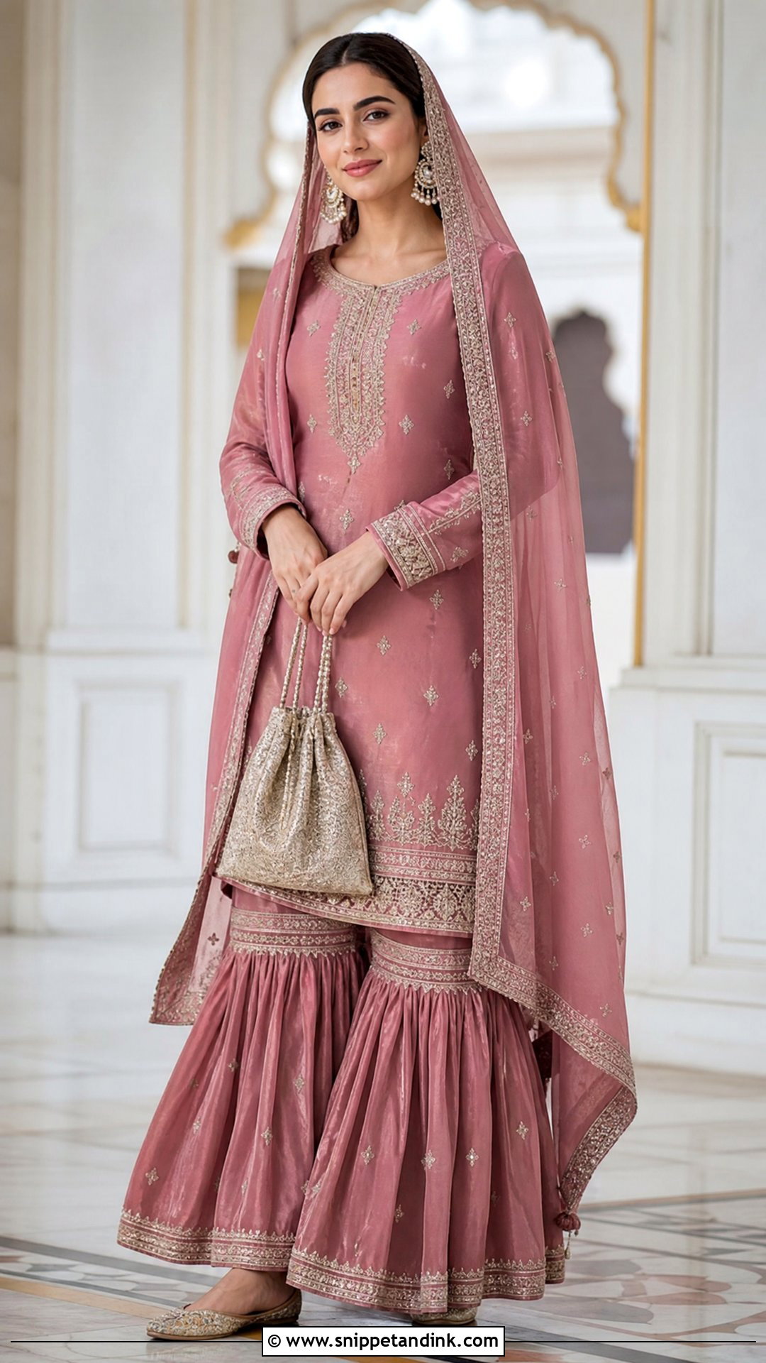 Gharara Suit For Gurdwara Wedding - Snippet and Ink - 20 Gurdwara Wedding Outfit Ideas