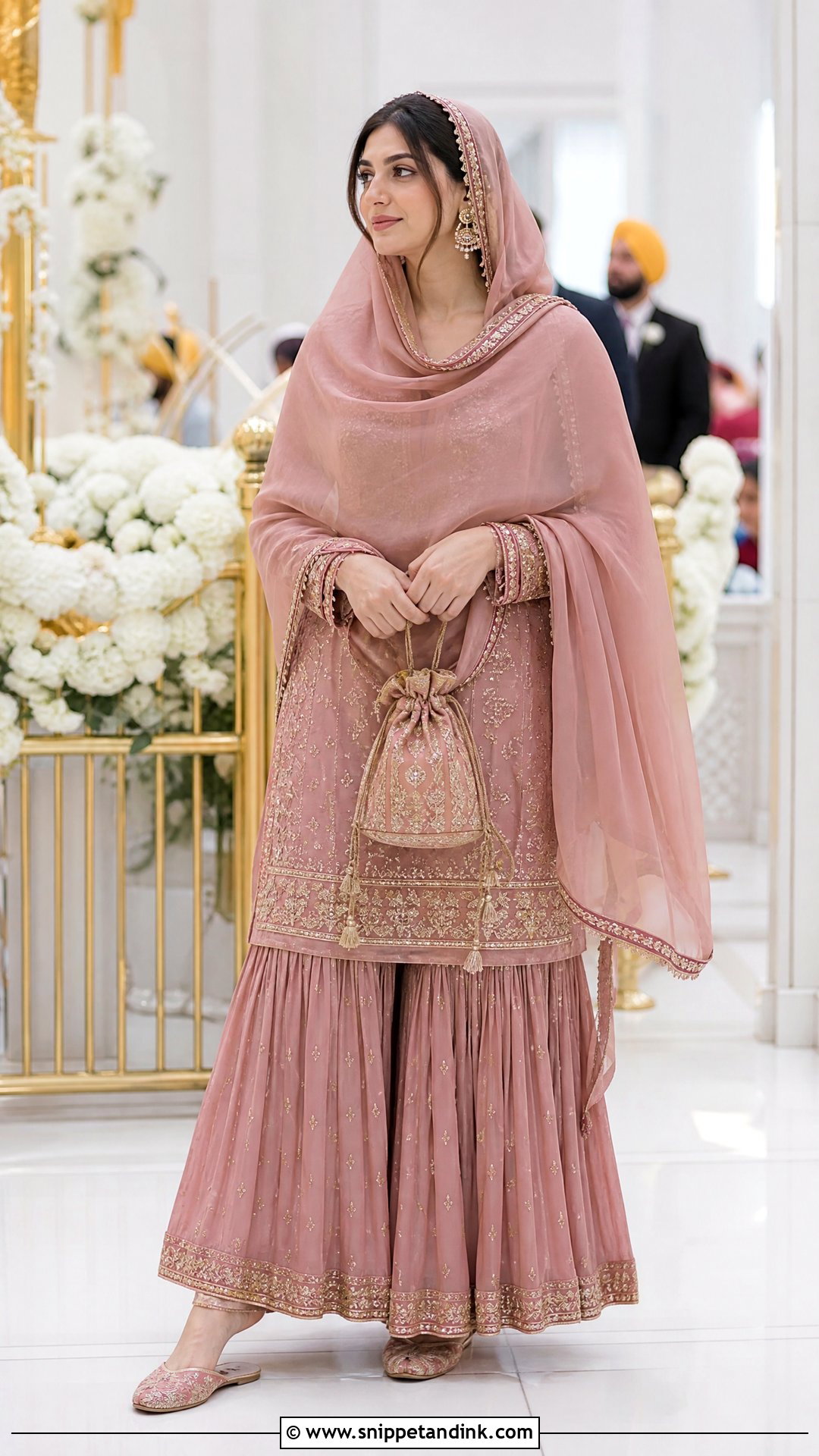 Gharara Suit For Gurudwara - Snippet and Ink - 20 Gurudwara Outfit Ideas