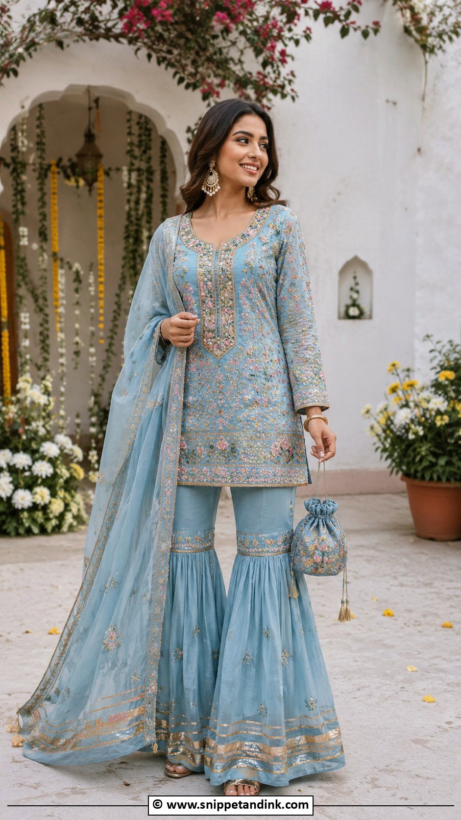 Gharara Suit Outfit - Snippet and Ink - 30 Indian Wedding Outfit Ideas