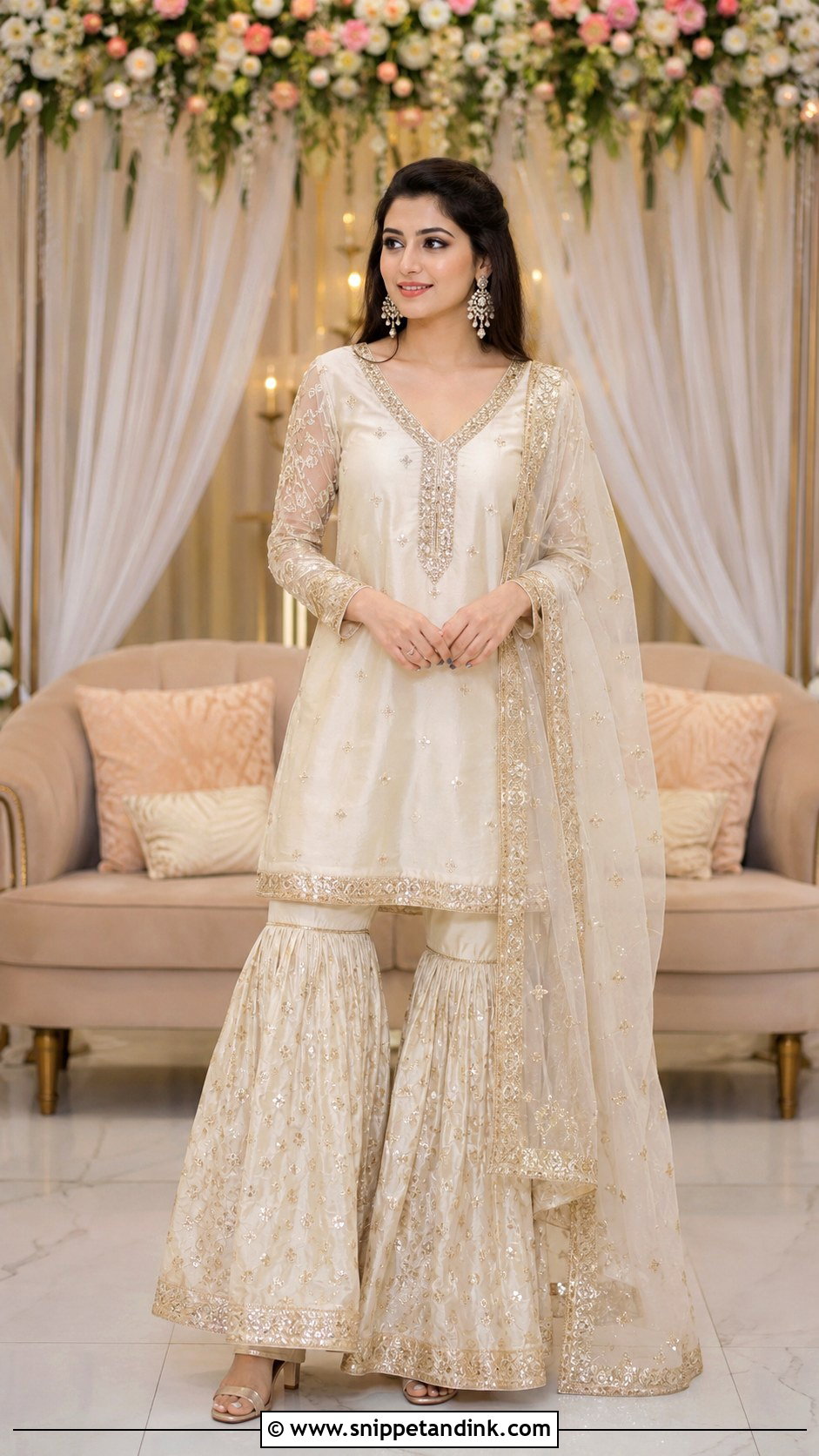 Gharara Suit Roka Outfit - Snippet and Ink - 30 Roka Outfits for Bride