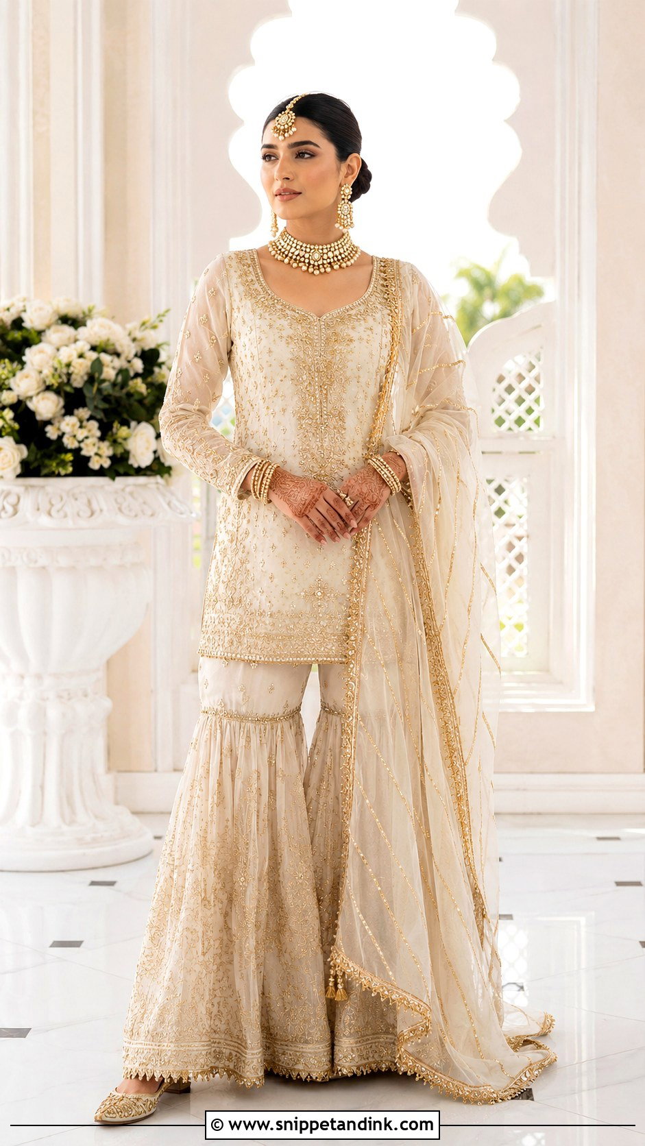 Gharara Suit for Indian Marriage - Snippet and Ink - 20 Indian Marriage Dress Ideas