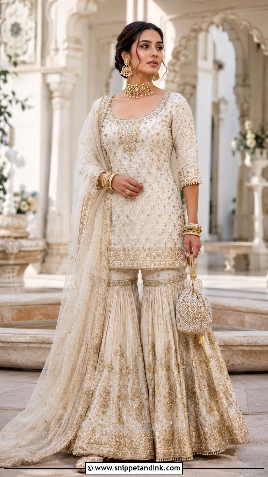 Gharara Suit for Indian Wedding - Snippet and Ink - 20 Indian Wedding Dress for Women Ideas