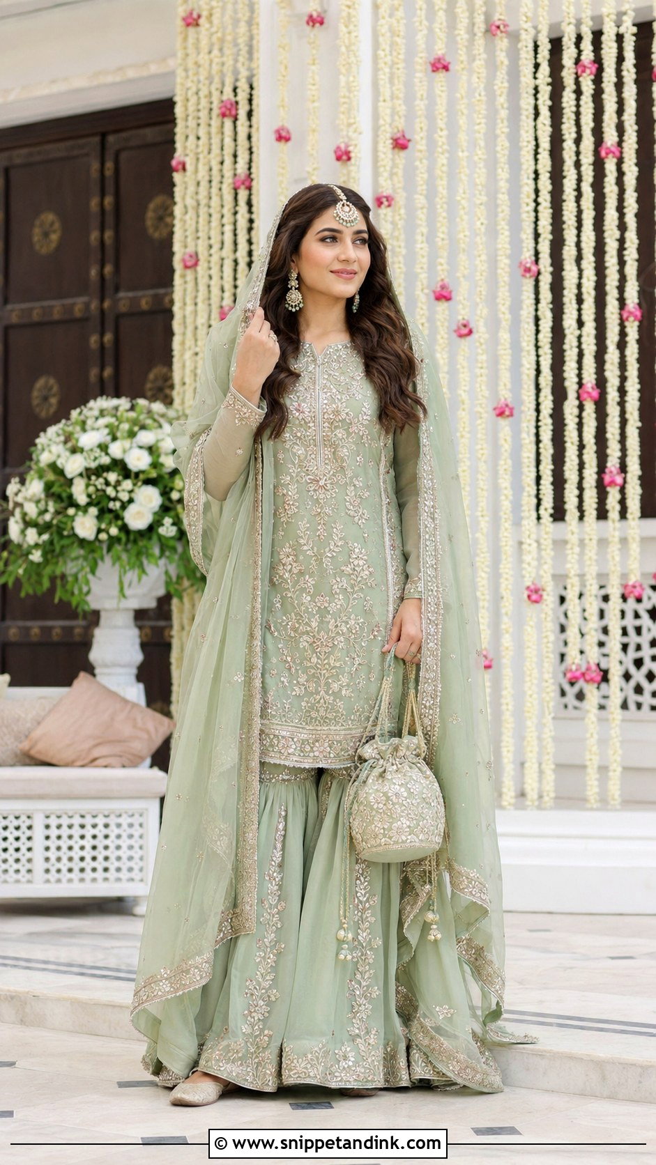 Gharara Suit for Nikah Ceremony - Snippet and Ink - 20 Indian Wedding Dress for Sisters Wedding Ideas