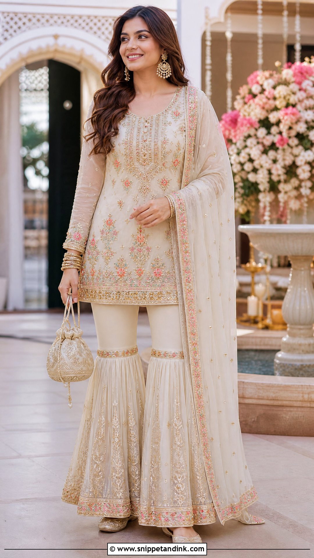 Gharara Suit for Sangeet - Snippet and Ink - 20 Outfits for Sangeet Indian Weddings
