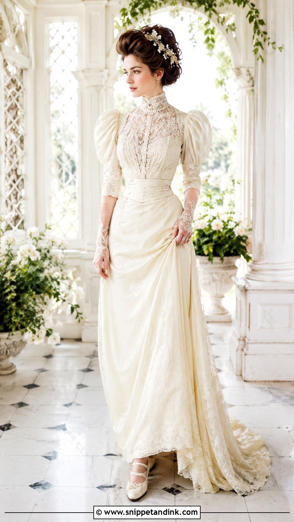Gibson Girl Wedding Dress - Snippet and Ink - 25 Historical Wedding Dresses