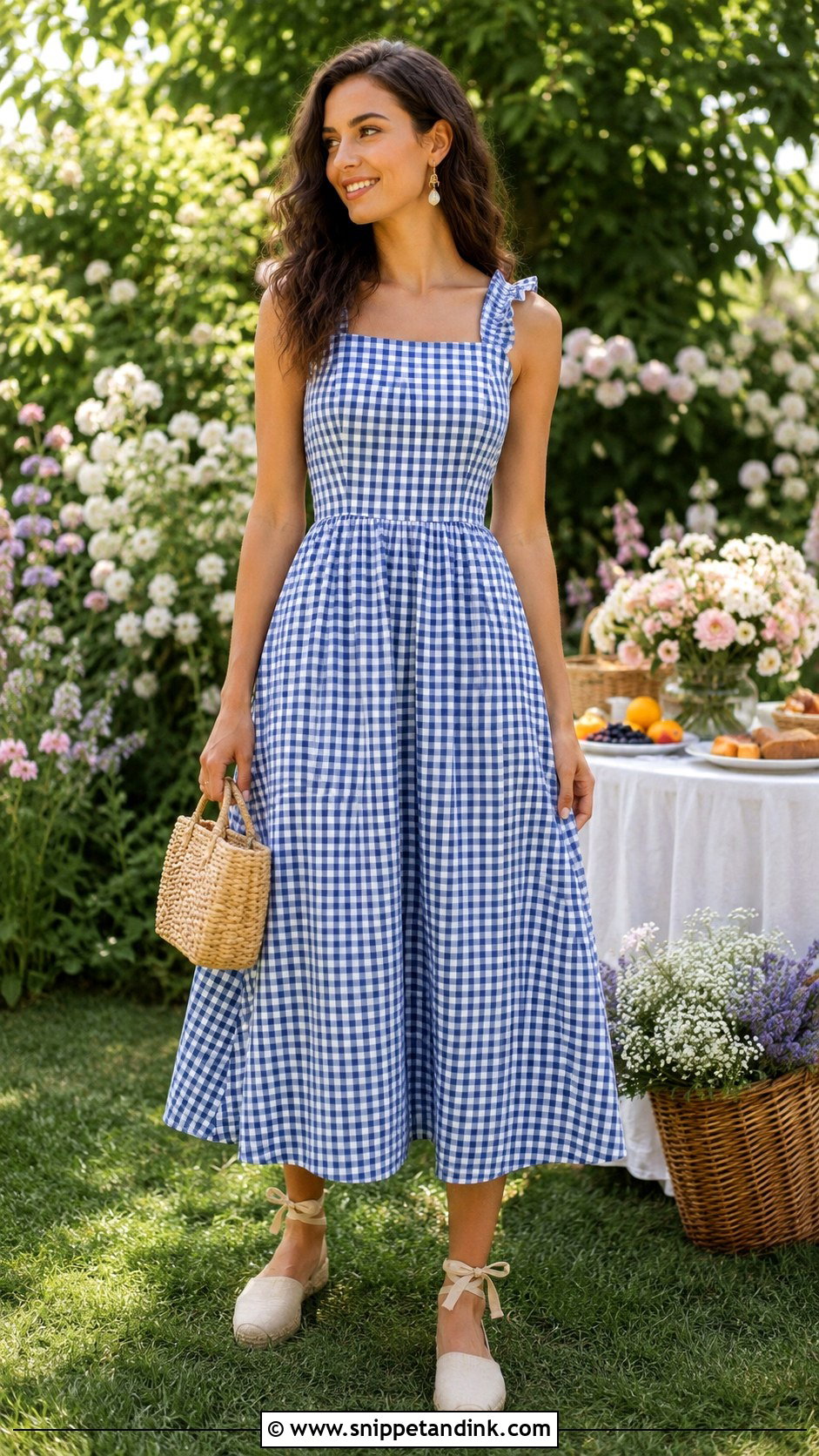 Gingham Garden Party Dress - Snippet and Ink - 30 Garden Party Dresses