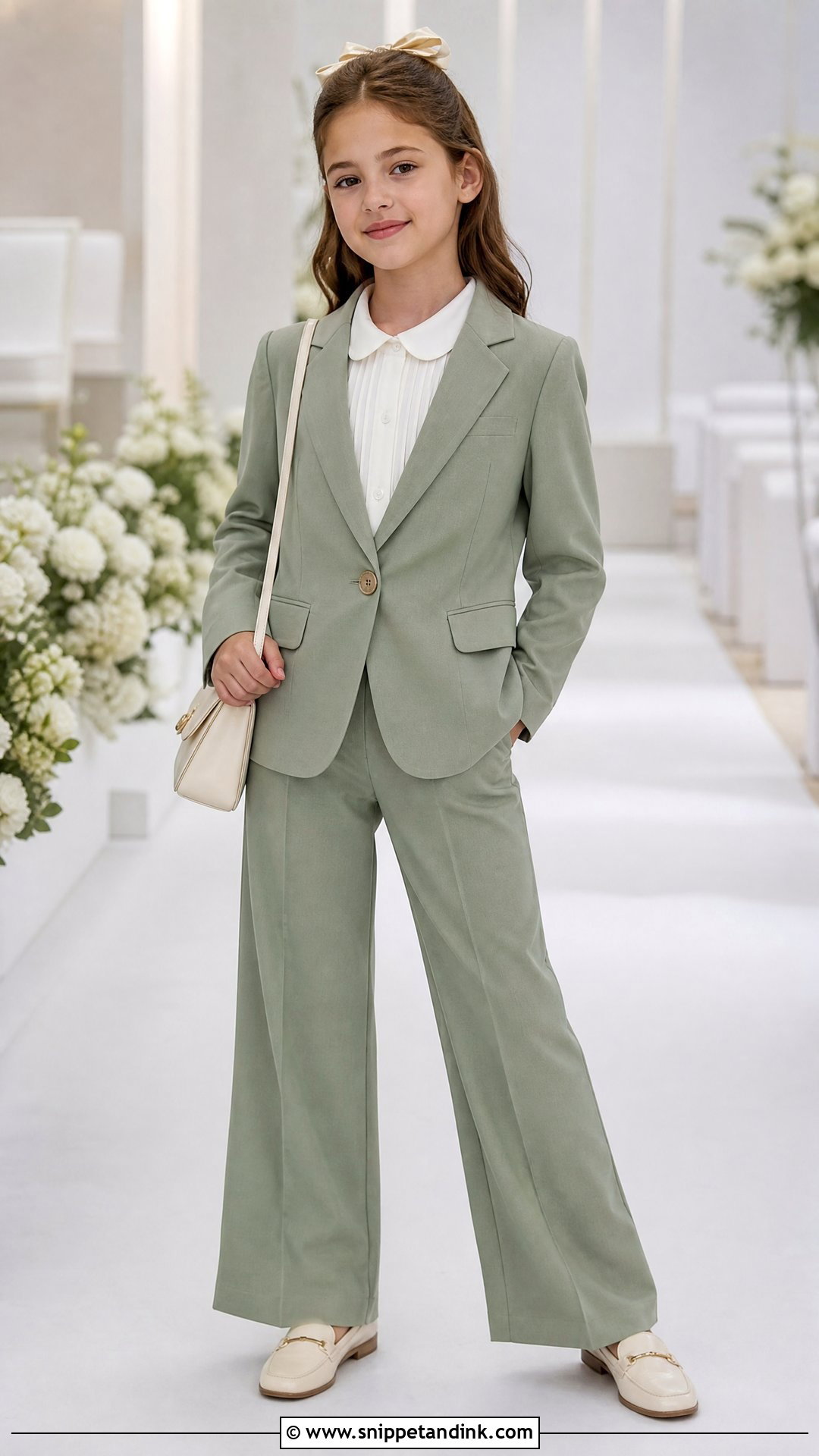 Girls Wedding Pantsuit Outfit - Snippet and Ink - 20 Wedding Outfit for Girls Kids Ideas