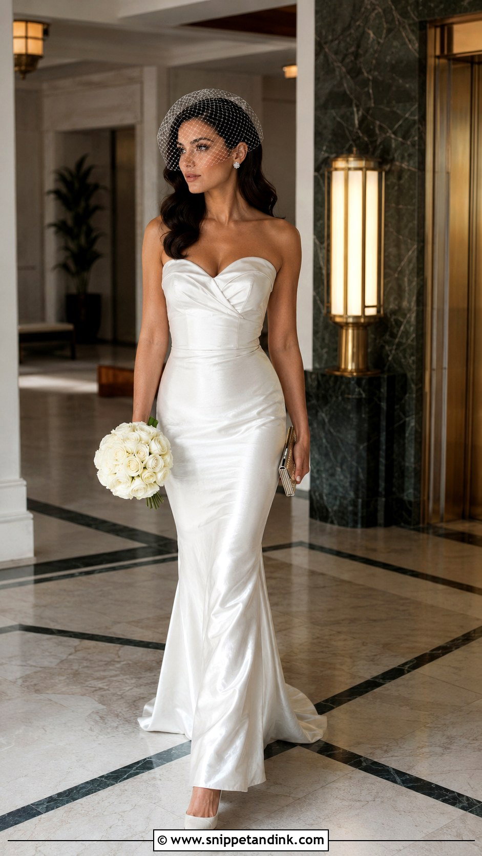 Giselle Wedding Dress With Birdcage Veil - Snippet and Ink - 20 Giselle Wedding Dress Ideas