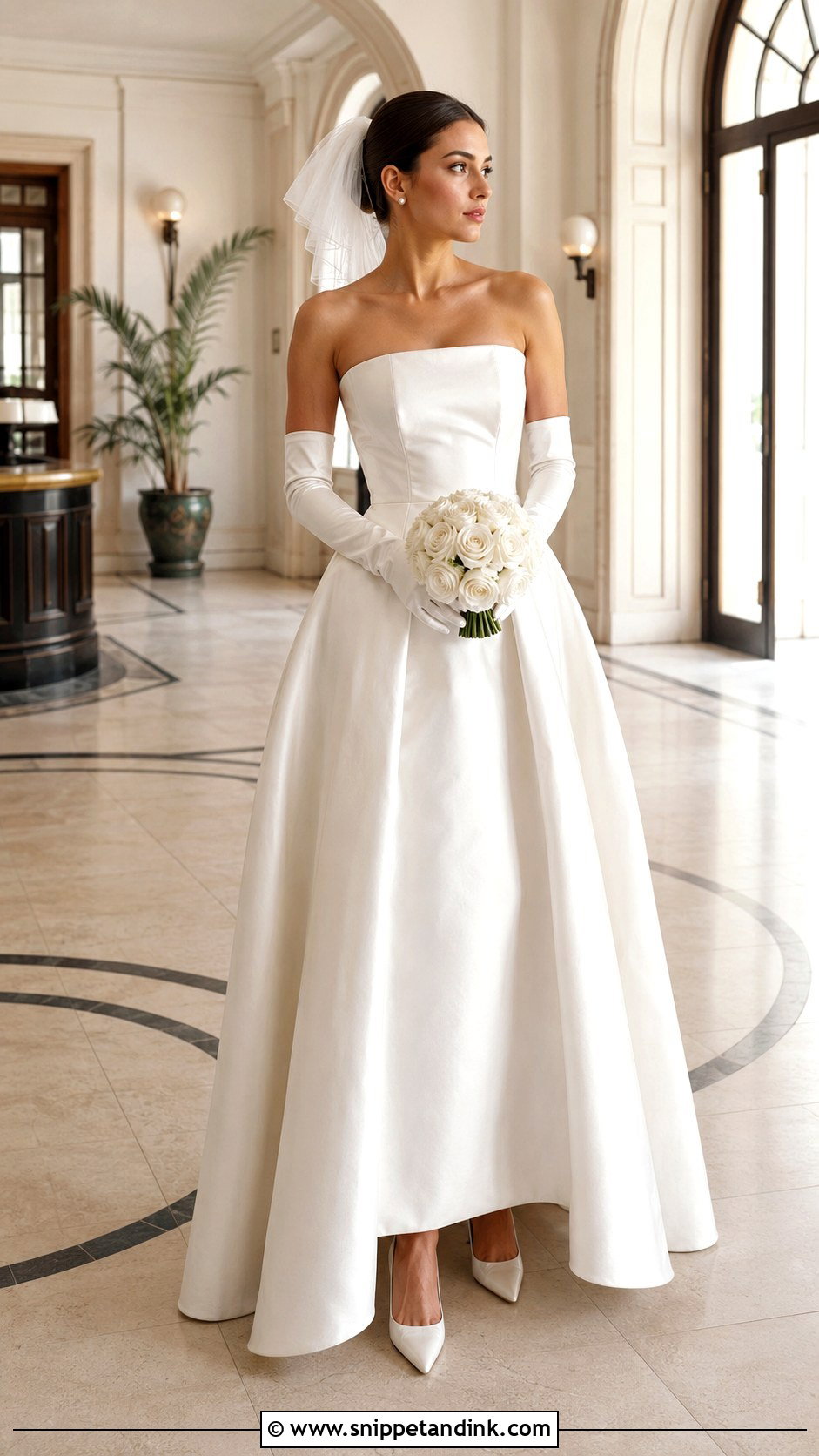 Giselle Wedding Dress With Bridal Gloves - Snippet and Ink - 20 Giselle Wedding Dress Ideas