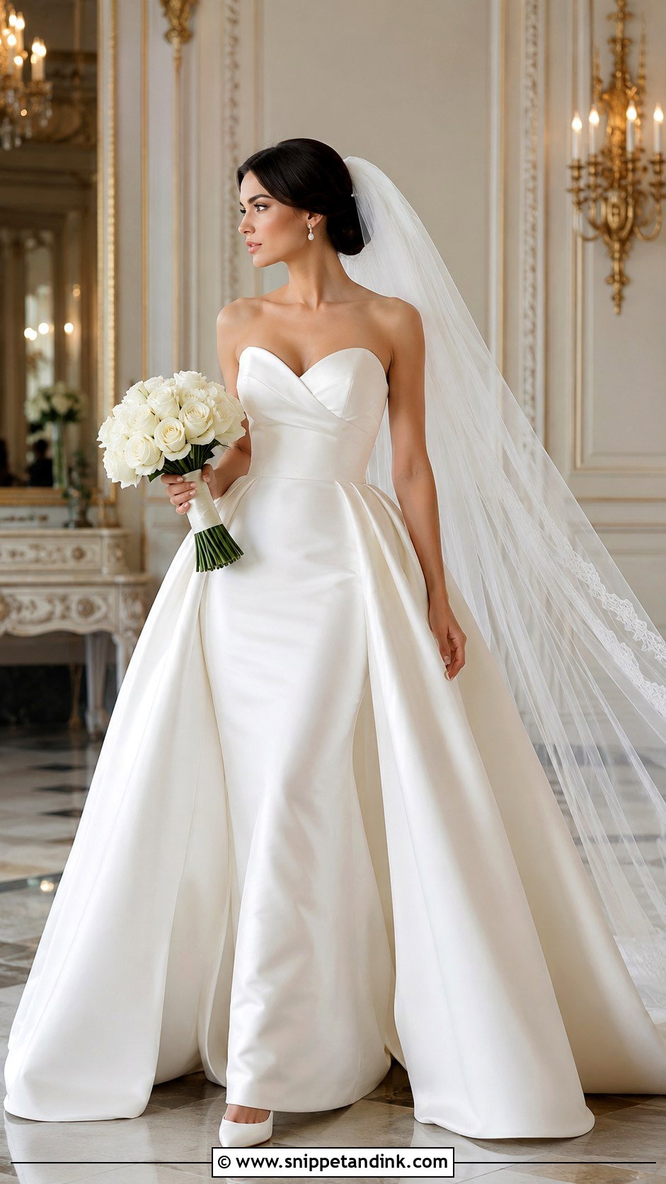 Giselle Wedding Dress With Detachable Overskirt - Snippet and Ink - 20 Giselle Wedding Dress Ideas
