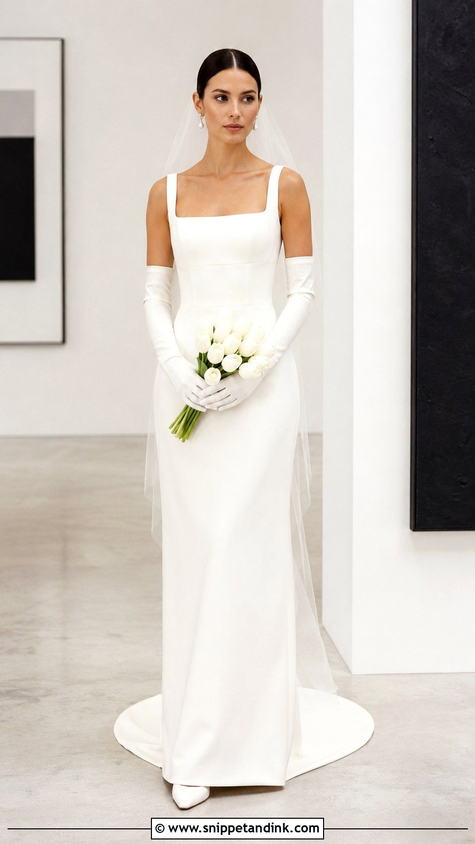 Givenchy Square Neck Wedding Dress - Snippet and Ink - 20 Givenchy Wedding Dress Ideas