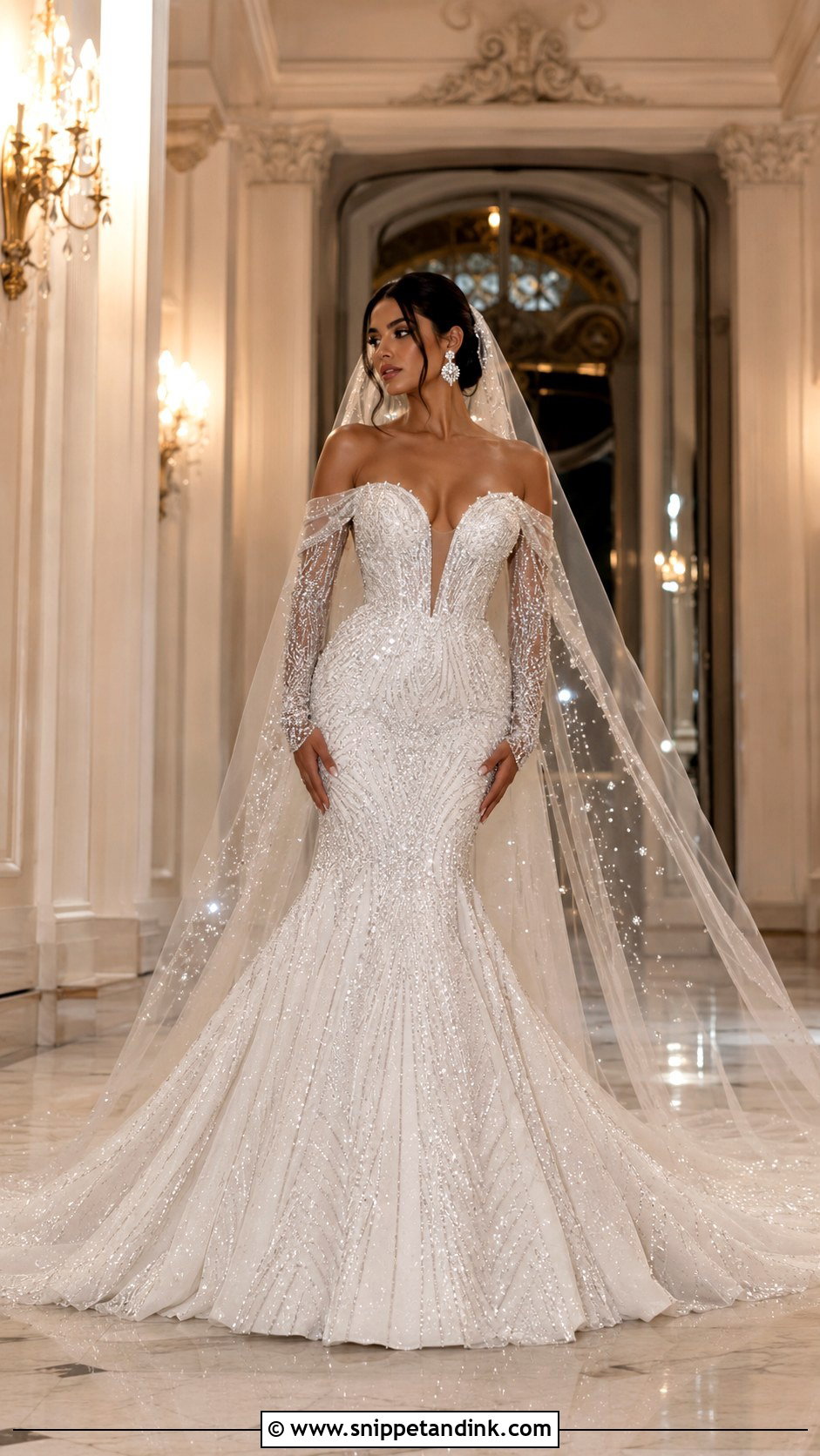 Glam Mermaid Wedding Dress - Snippet and Ink - 25 Mermaid Style Wedding Dress Ideas