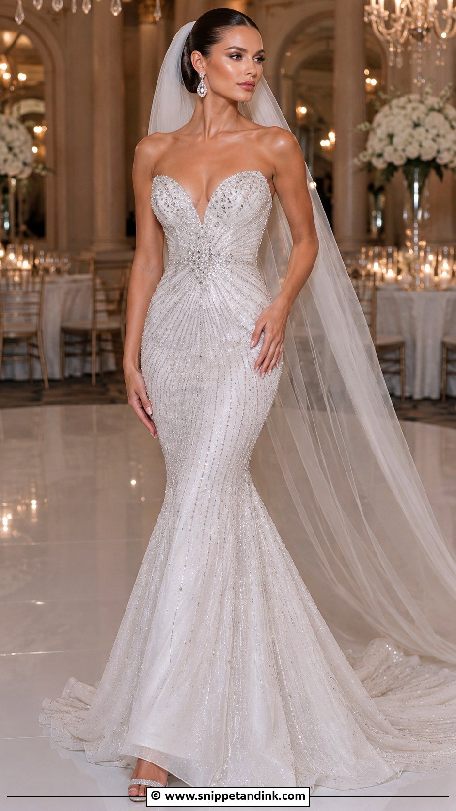 Glam Mermaid Wedding Dress - Snippet and Ink - 35 Mermaid Wedding Dresses