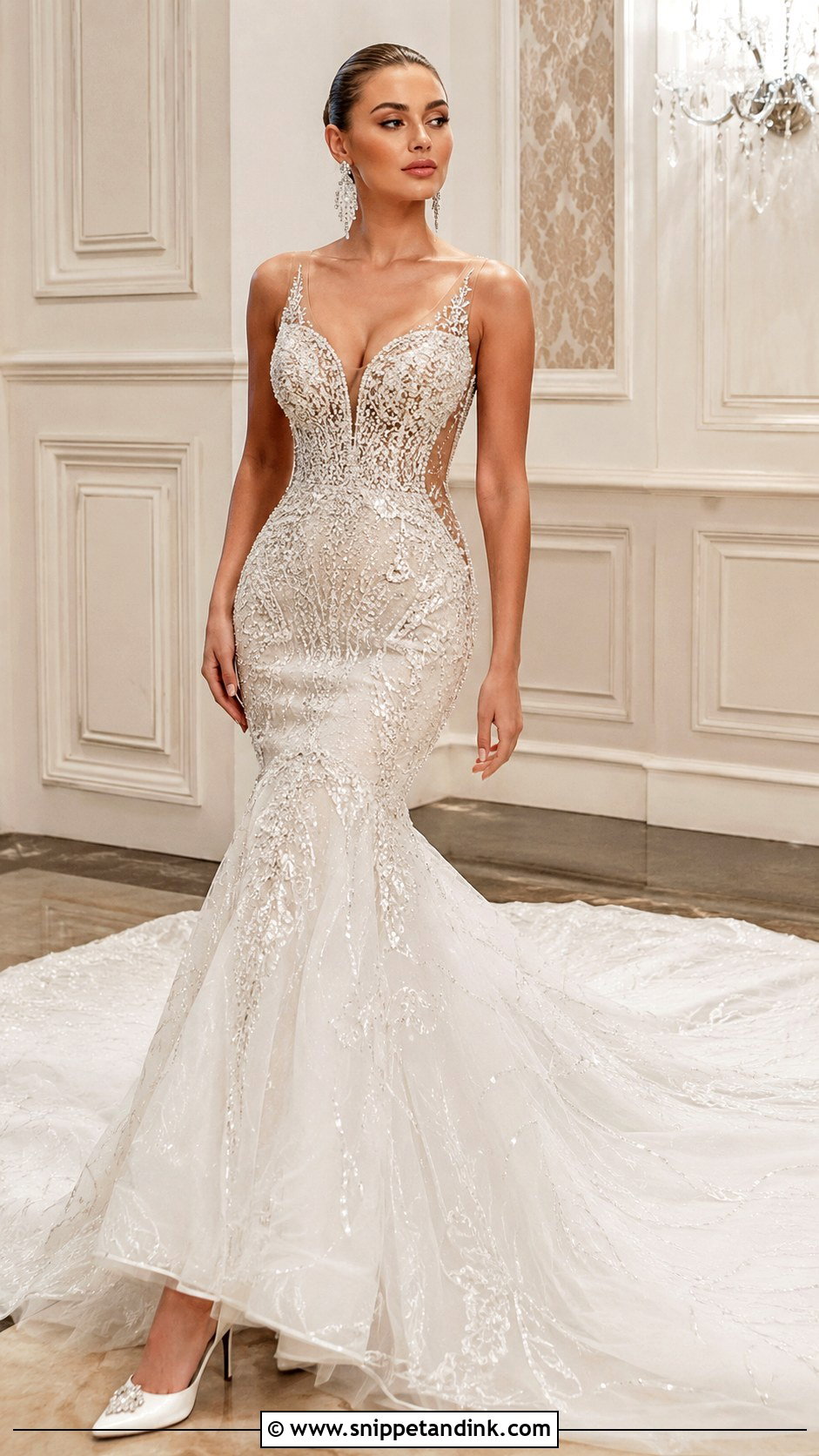 Glam Mermaid Wedding Gown - Snippet and Ink - 25 Mermaid Wedding Gown Ideas