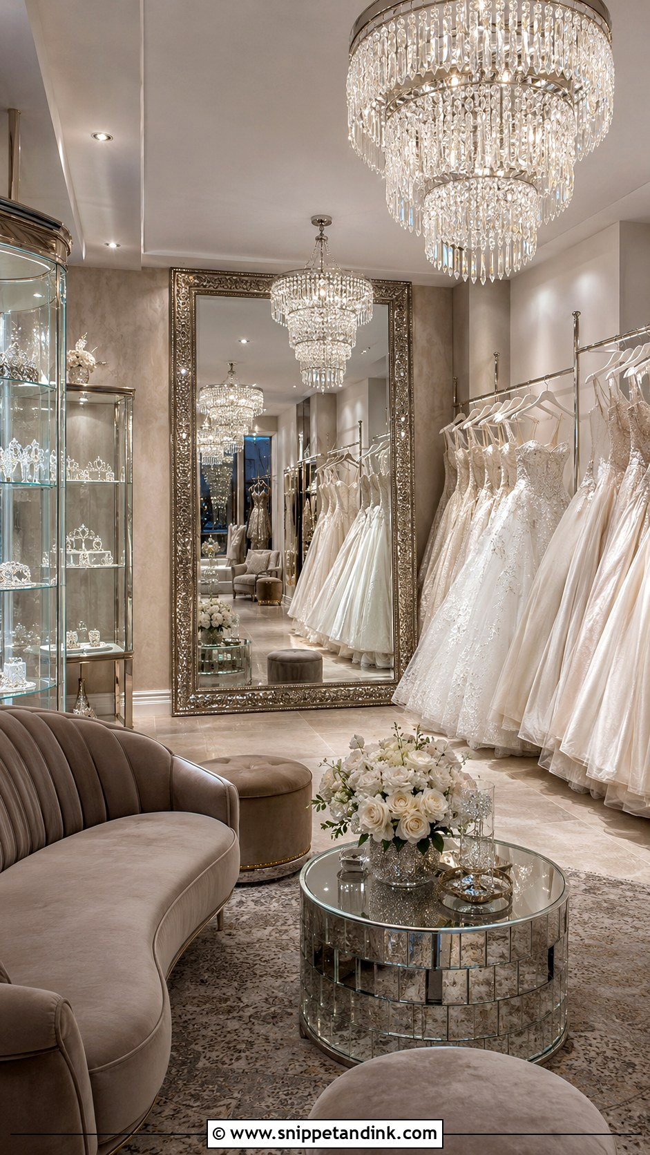 Glamorous Bridal Salon - Snippet and Ink - 20 Bridal Salon Ideas