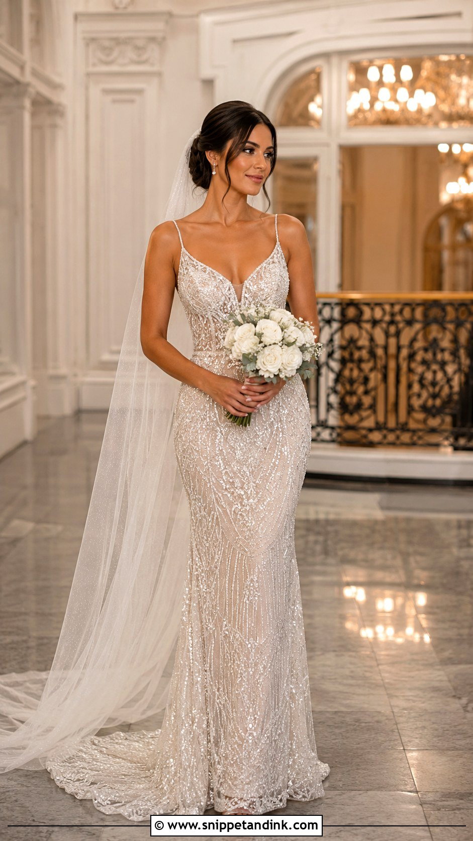 Glitter Beaded Wedding Dress - Snippet and Ink - 30 Glitter Wedding Dress Ideas