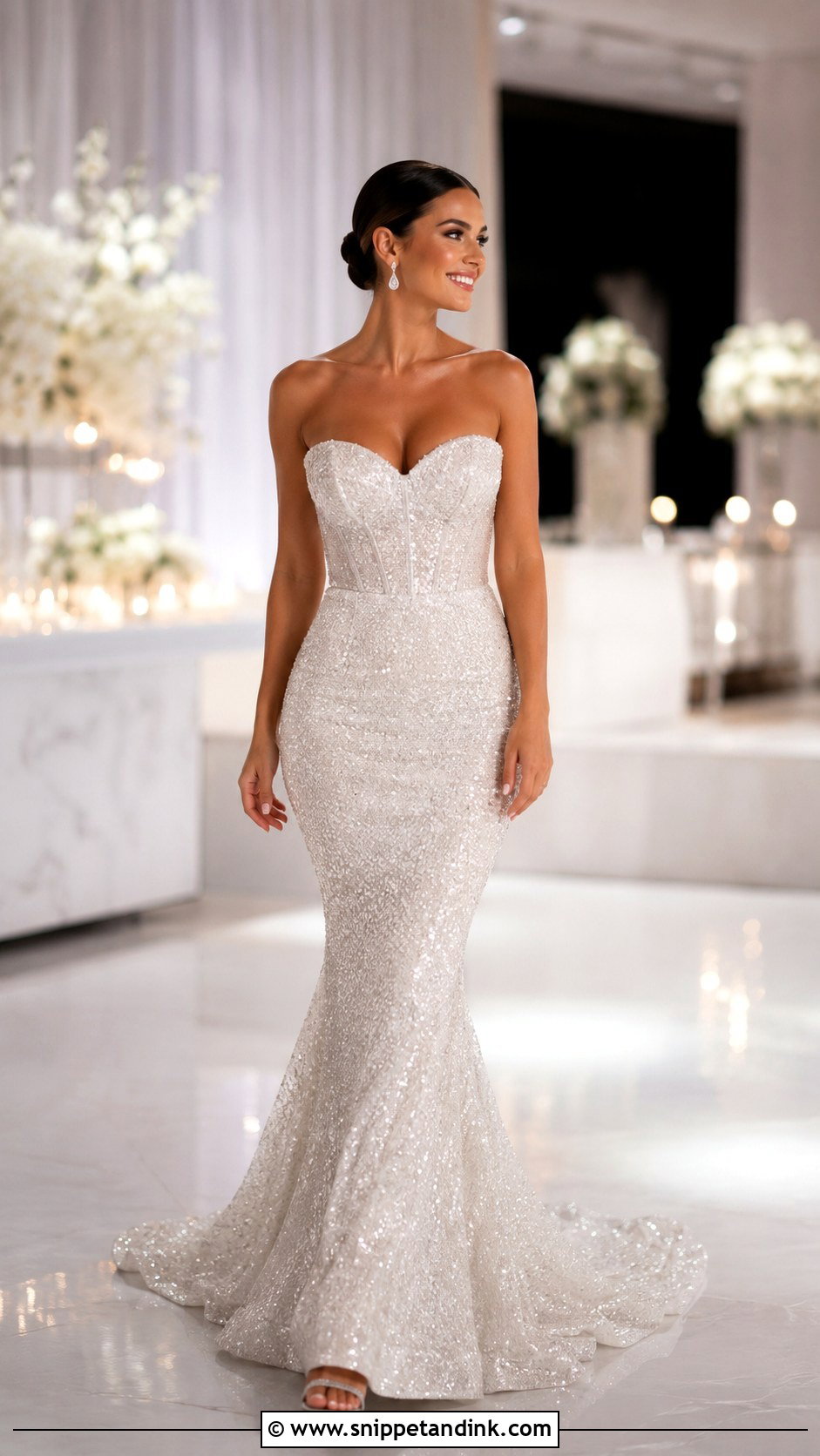 Glitter Mermaid Wedding Dress - Snippet and Ink - 30 Glitter Wedding Dress Ideas