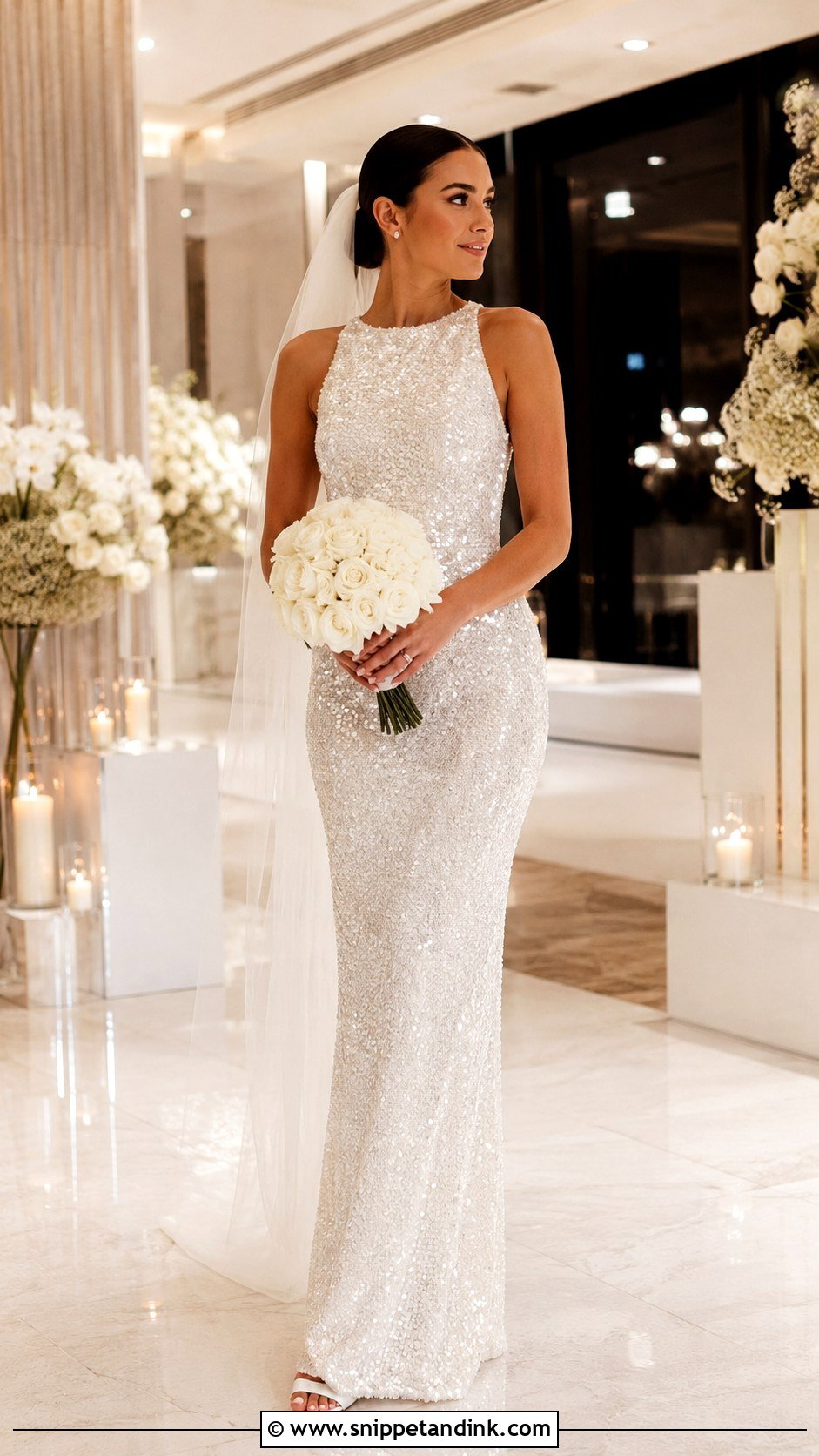 Glitter Sequin Wedding Dress - Snippet and Ink - 30 Glitter Wedding Dress Ideas
