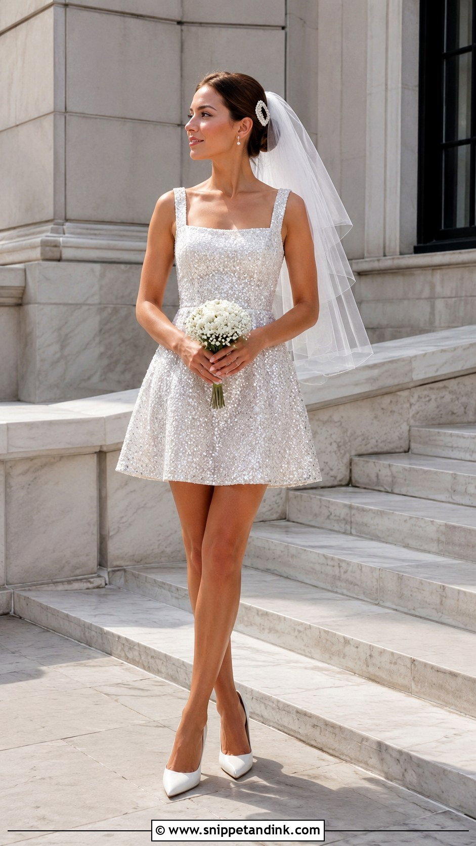 Glitter Short Wedding Dress - Snippet and Ink - 30 Glitter Wedding Dress Ideas