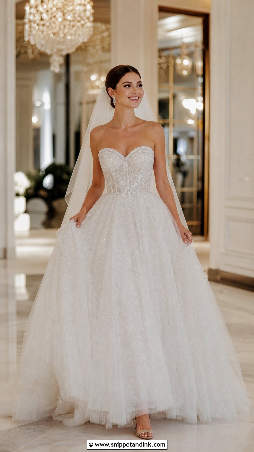 Glitter Tulle Princess Wedding Dress - Snippet and Ink - 25 Princess Style Wedding Dresses
