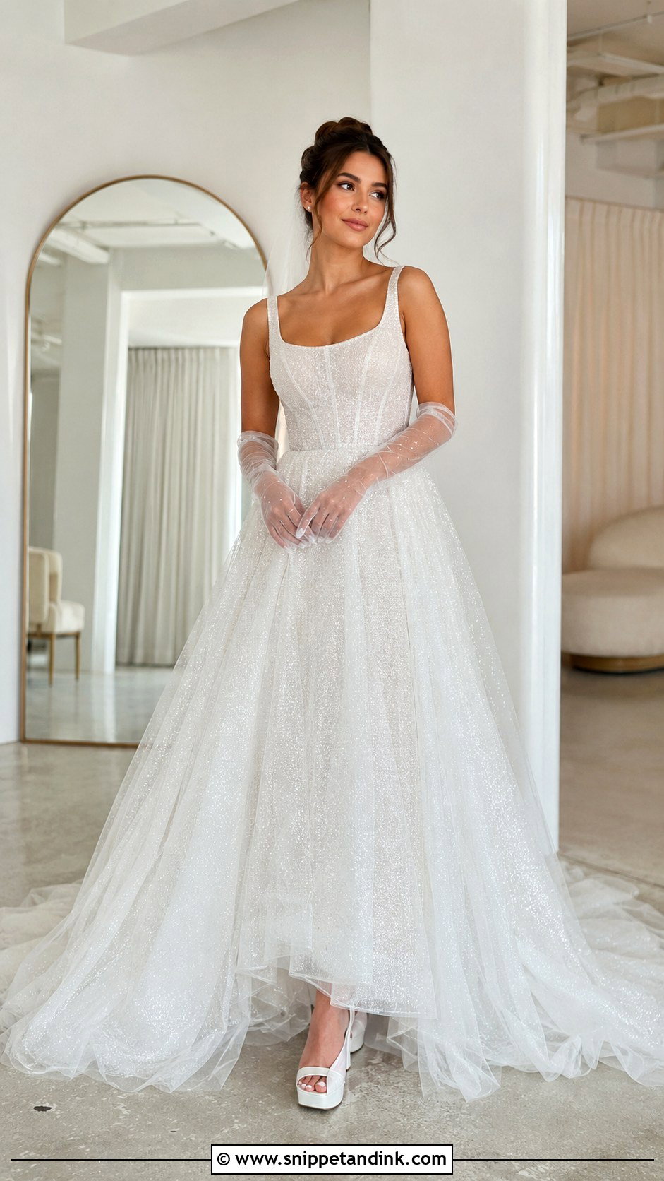 Glitter Tulle Princess Wedding Dress - Snippet and Ink - 30 Princess Wedding Dresses Sparkle