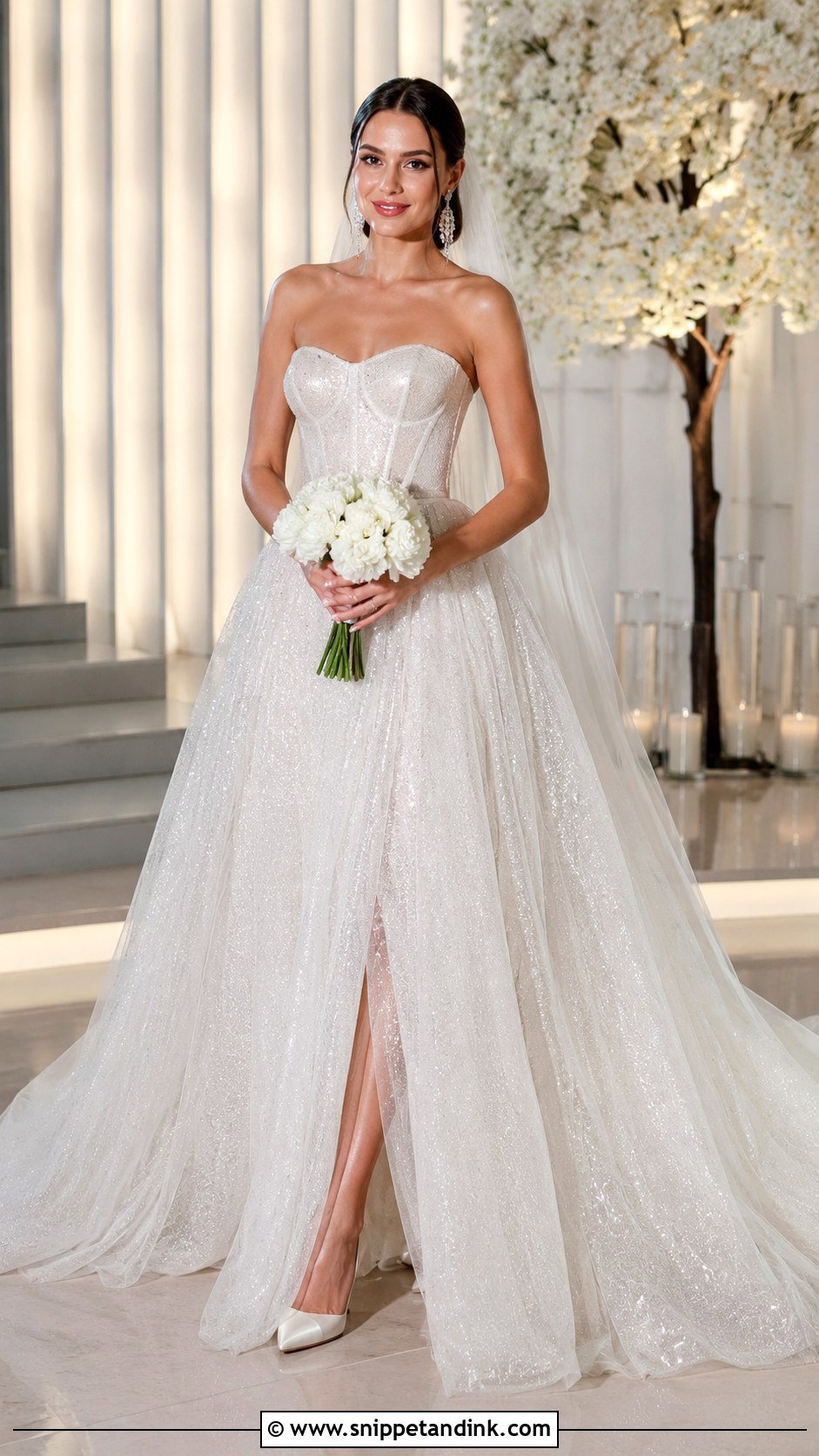 Glitter Tulle Wedding Dress - Snippet and Ink - 20 Fluffy Wedding Dresses