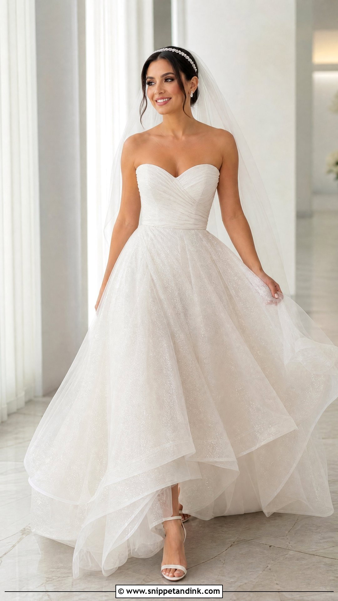 Glitter Tulle Wedding Dress - Snippet and Ink - 20 Sparkle Wedding Dresses
