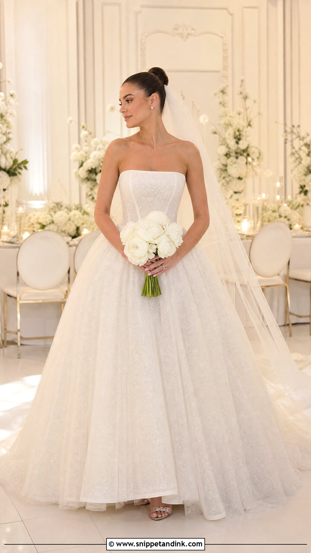 Glitter Tulle Wedding Dress Ballgown - Snippet and Ink - 20 Tulle Wedding Dress Ballgown Ideas