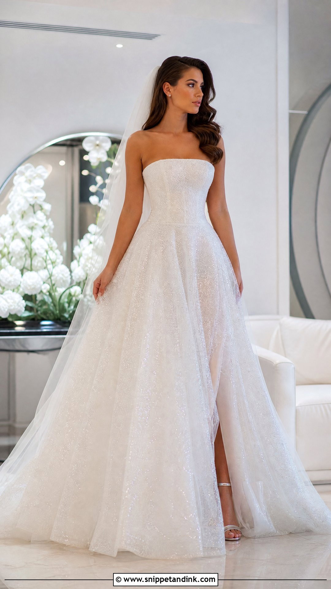 Glitter Tulle Wedding Gown - Snippet and Ink - 25 Tulle Wedding Gown Ideas