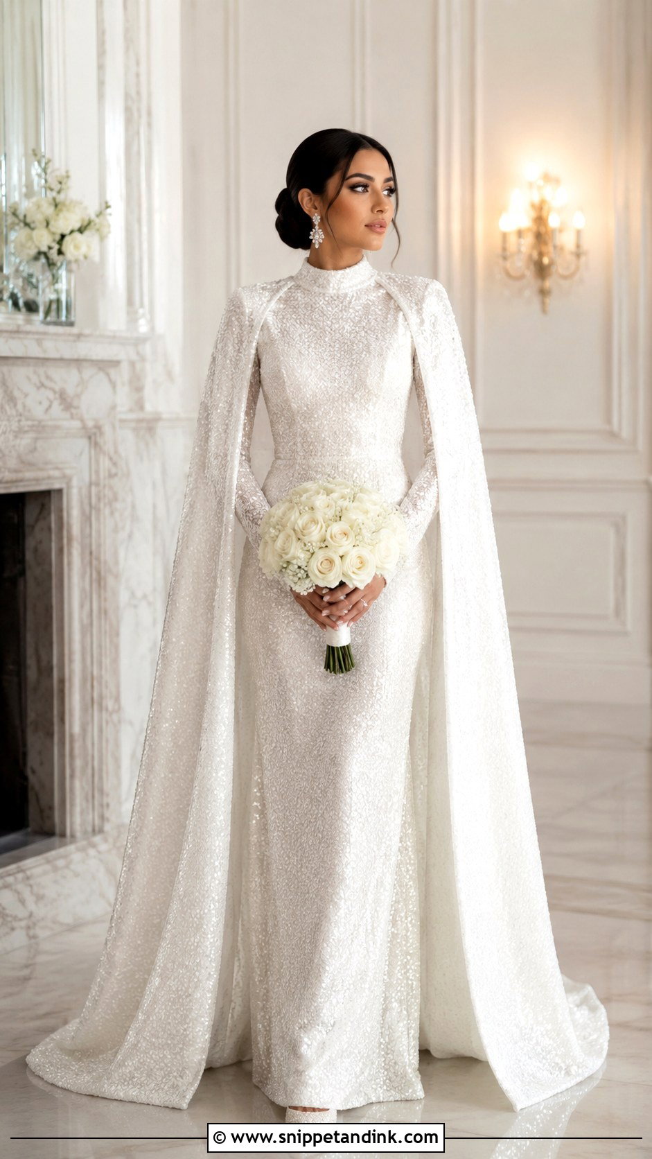 Glitter Winter Wedding Dress - Snippet and Ink - 30 Glitter Wedding Dress Ideas